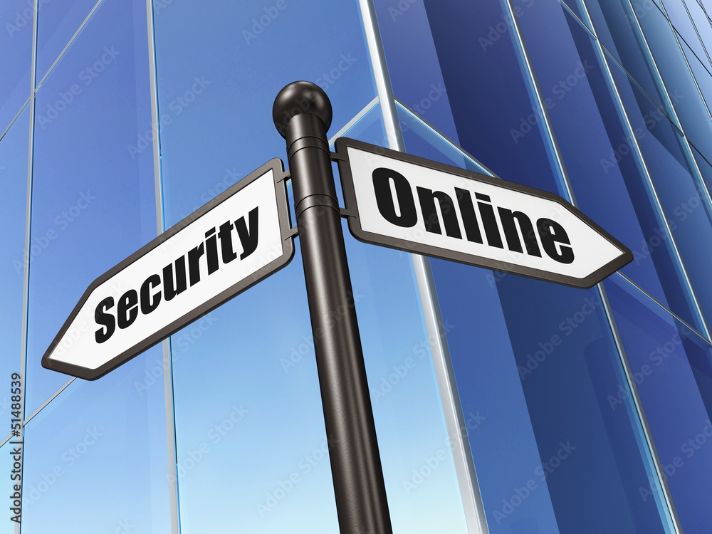 Security concept: Online Security on Business Building backgroun