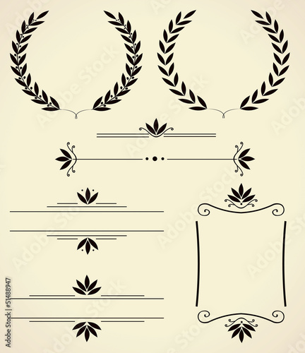 Set of design elements and page decoration.