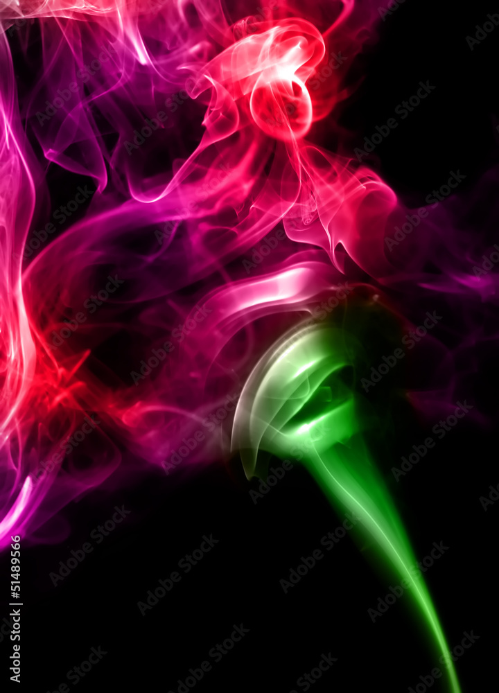 Obraz premium Abstract Smoke Background shaped like a bouquet of roses