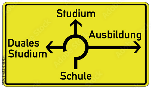 Ausbildung Studium Schild  #130416-svg05