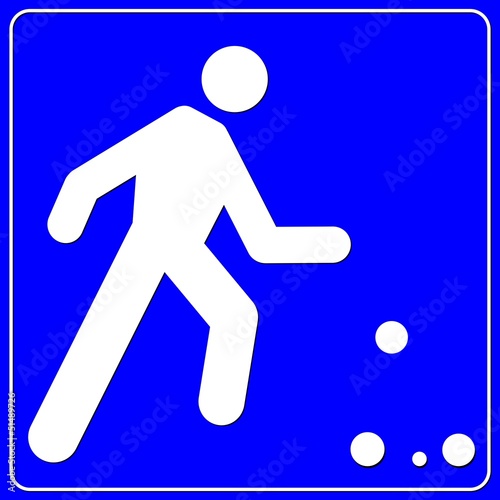 GIOCO DELLE BOCCE ICONA SIMBOLO GIOCATORE DI BOCCE