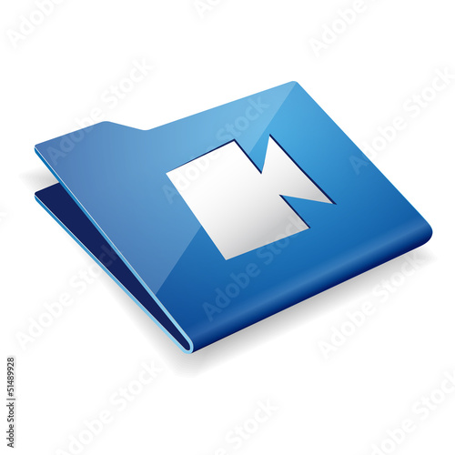 Video folder icon vector