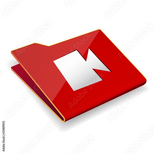 Video folder icon vector