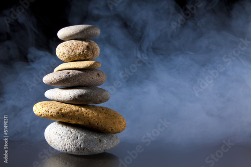 Canvas Print Zen stack of stones