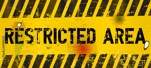 restricted area, prohibition sign,vector photo
