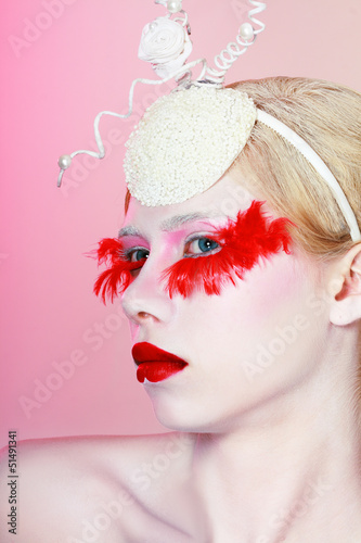 Creative Makeup False red eyelashes