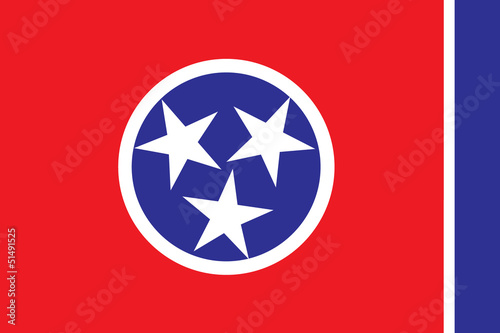 Flag of the American State of Tennessee