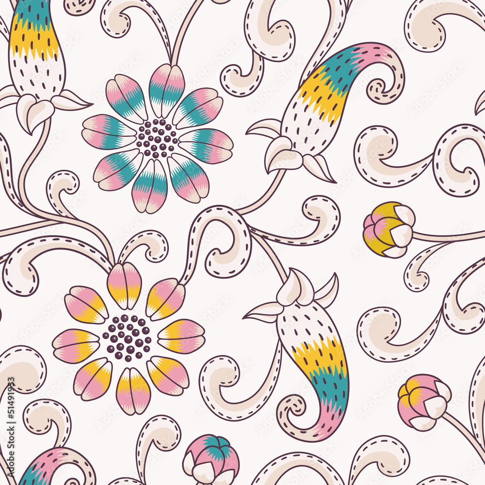 Obraz premium Seamless floral pattern