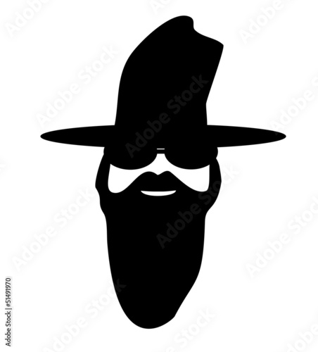 old man with full beard and cowboy hat