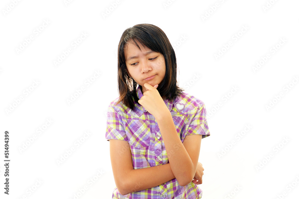 疲れた様子の女の子 疲れた様子の女の子