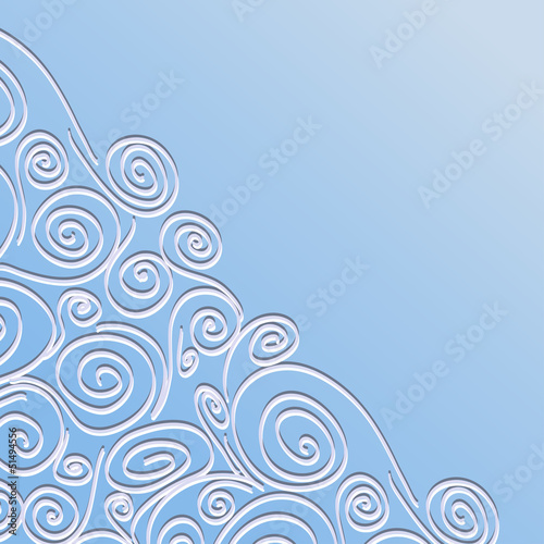 Lace frame with spirals pattern
