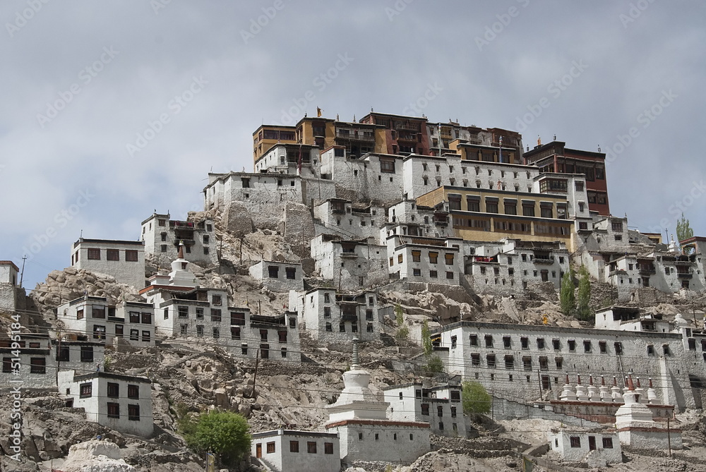 View on the Tiksey gompa (Buddhist monastery) in Ladakh.