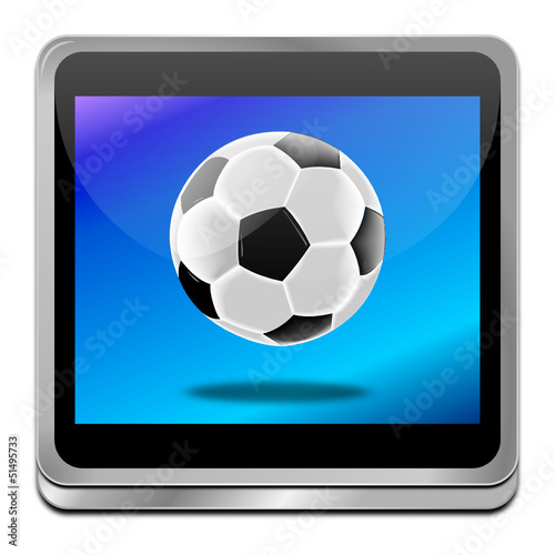 Button mit Fußball