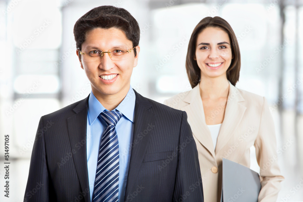 Happy business man with colleague Happy business man with colleague