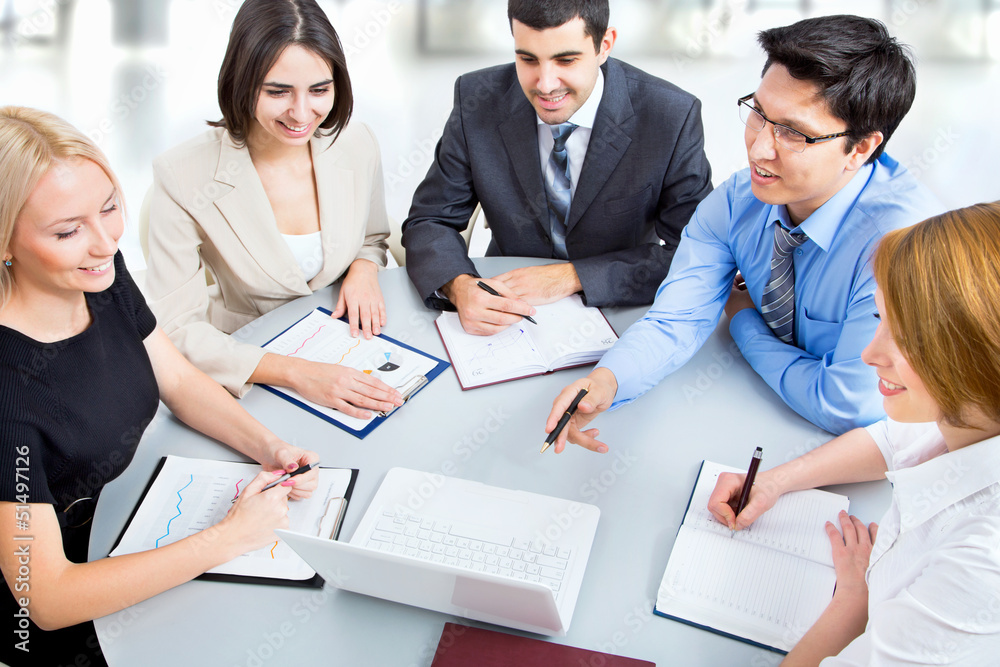 Fototapeta premium Business people working at meeting