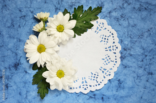 Chamomile arrangement on bl...