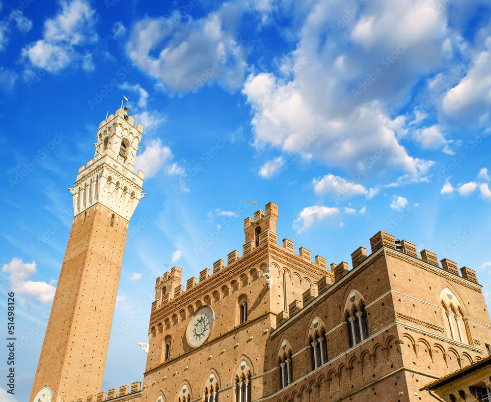 Obraz premium Siena, Italy. Beautiful view of Piazza del Campo