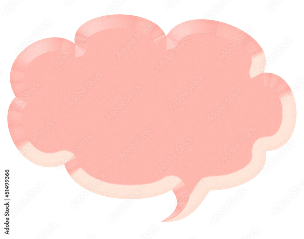 3d pink speech bubble illustration