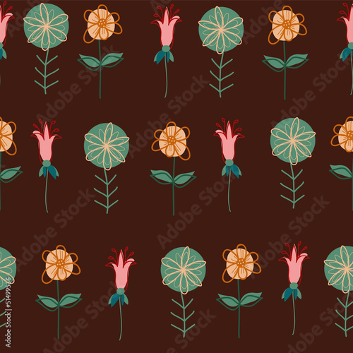 vector seamless  flower background