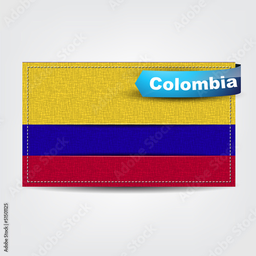 Fabric texture of the flag of Colombia