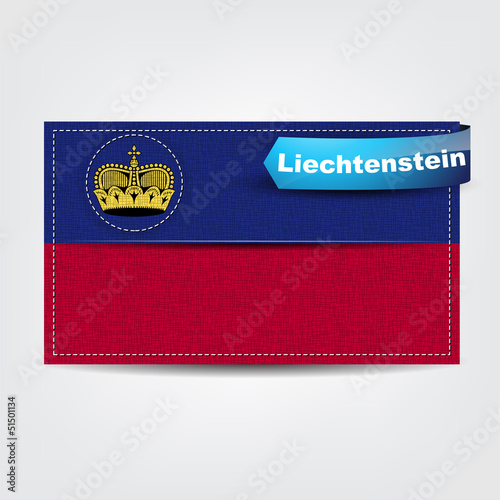 Fabric texture of the flag of Liechtenstein