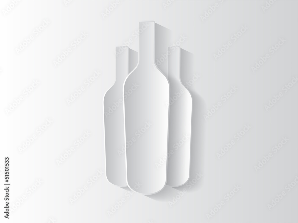 Abstract sticker background with wine bottle Abstract sticker background with wine bottle