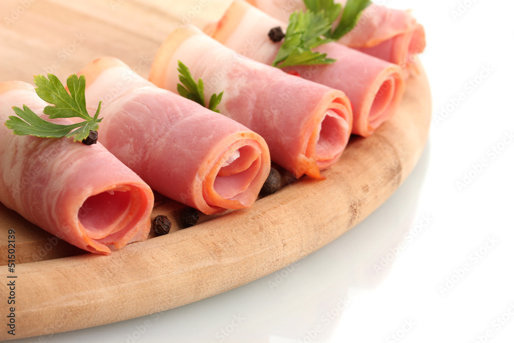 tasty bacon with spices