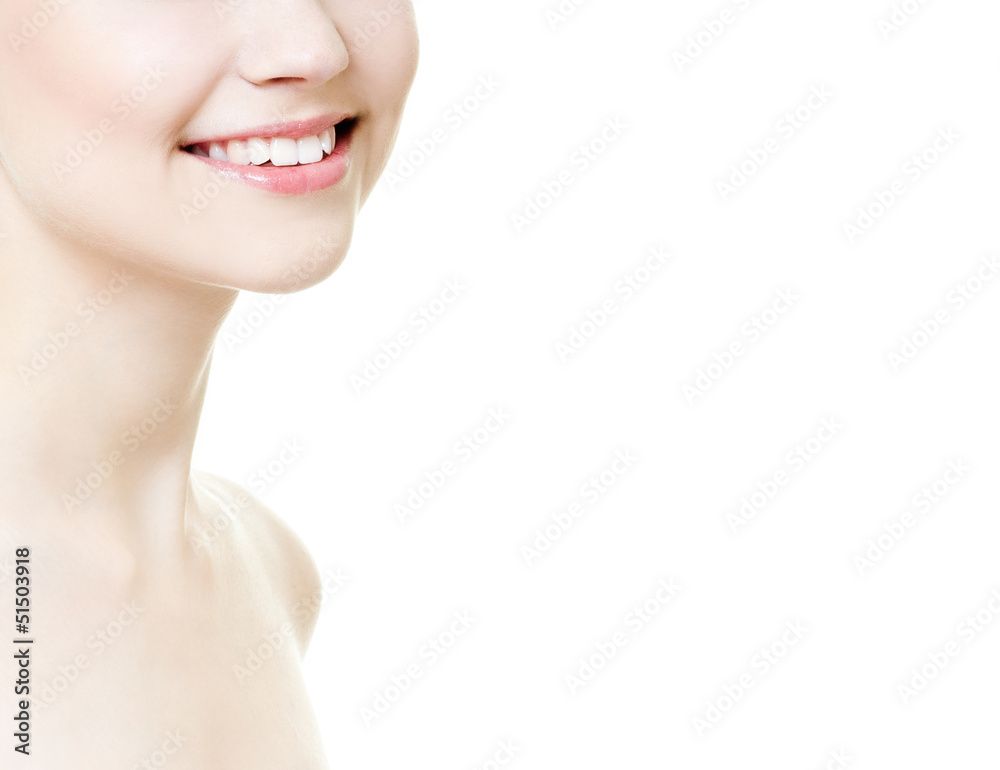 Beautiful smile of a young woman Beautiful smile of a young woman