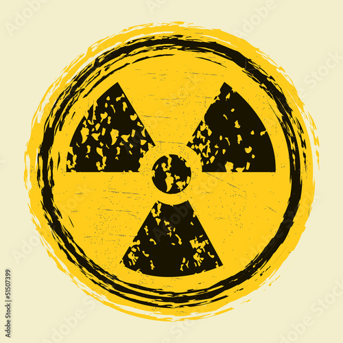 grunge nuclear radiation sign