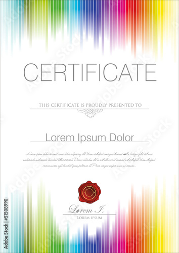 Colorful Certificate template