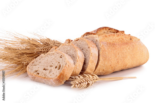 Canvas Print bread and wheat