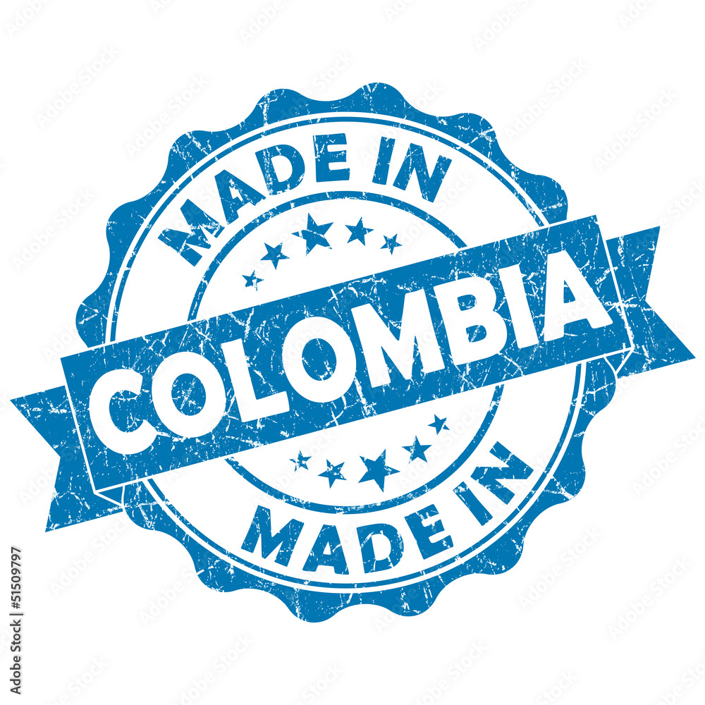 Obraz premium made in colombia stamp
