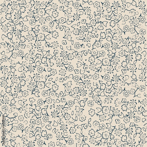 seamless doodle floral pattern