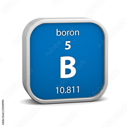 Принти на полотні Boron material sign