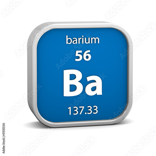 Barium material sign photo