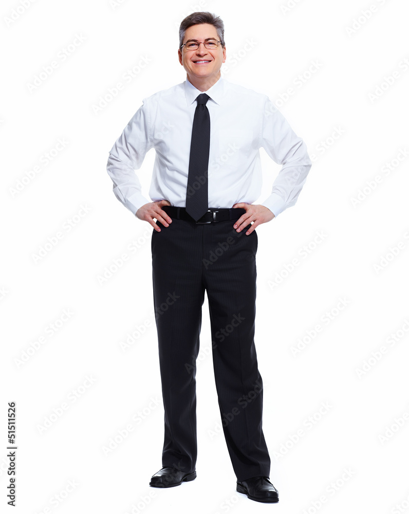 Businessman isolated on white. Businessman isolated on white.