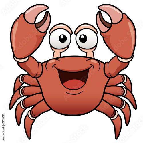 Vector illustration of Cartoon crab