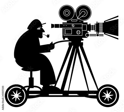 Camera man, vector illustration