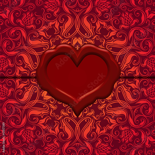 Template frame design for greeting card .