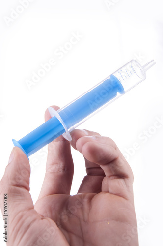 Syringe isoletd on white photo