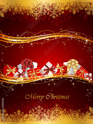 Christmas background with presents
