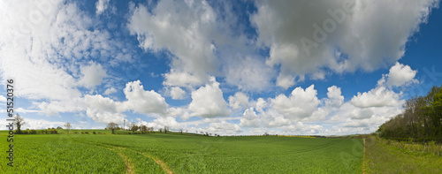 Idylliczny wiejski krajobraz, Cotswolds UK