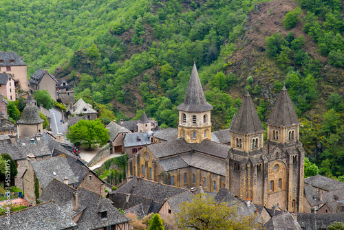 Abbey of Saint-Foy at Conques, France photo