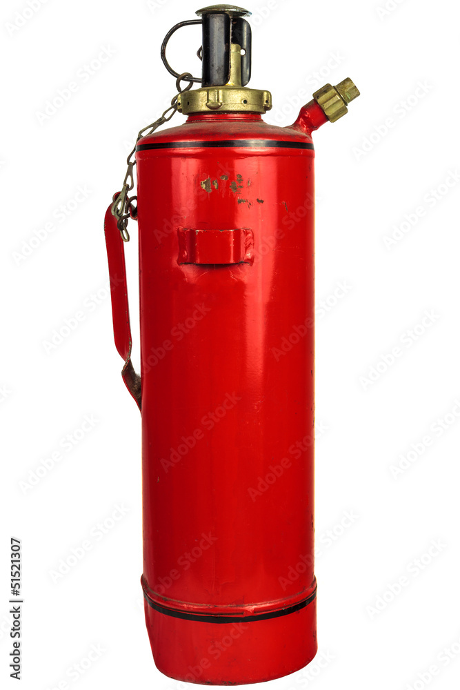 Antique fire extinguisher isolated on white Antique fire extinguisher isolated on white
