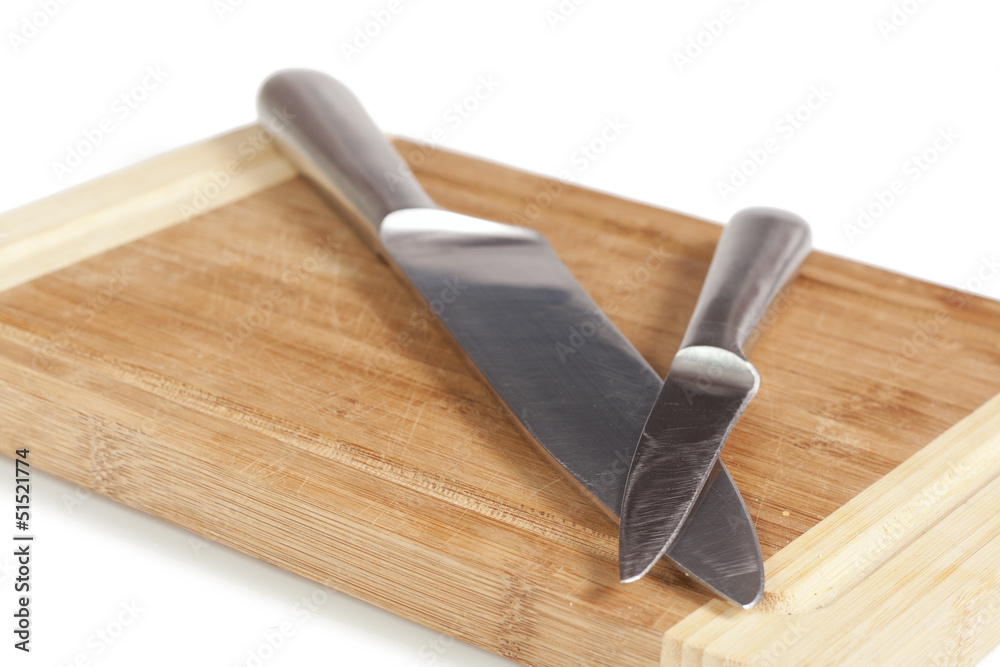 Knifes on the cutting board