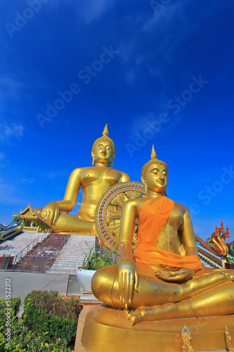    Buddha statue at Wat muang in Thailand
