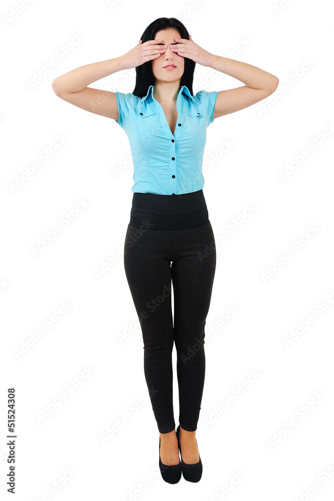 Fototapeta premium Isolated business girl