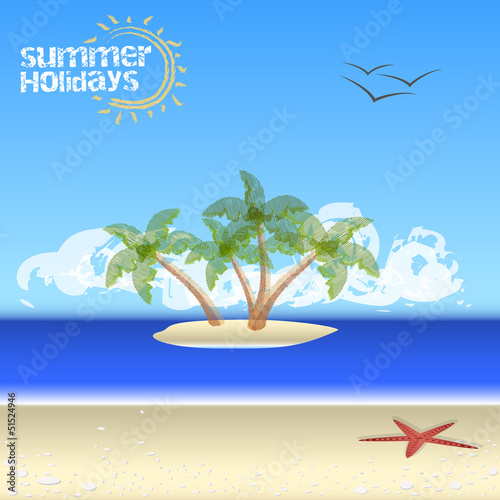 Summer Background - tropical island