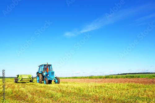 Tractor on a farmer field