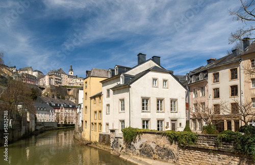 Luxembourg old city: Grund quarter and Alzette river © Leonid Andronov